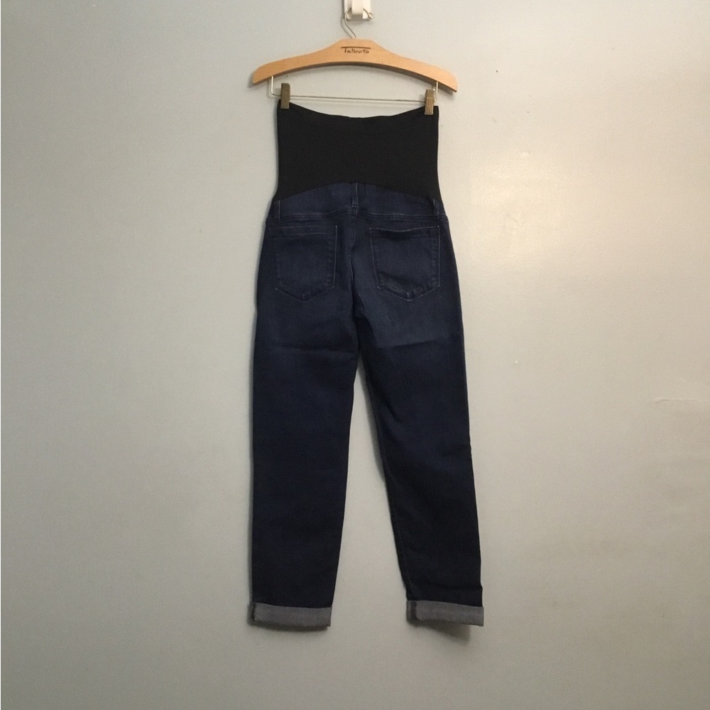 a:glow Black and Dark Blue Cropped Pants